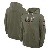 USC Trojans Men's Nike Olive Dri-FIT Military Sideline Pullover Hoodie